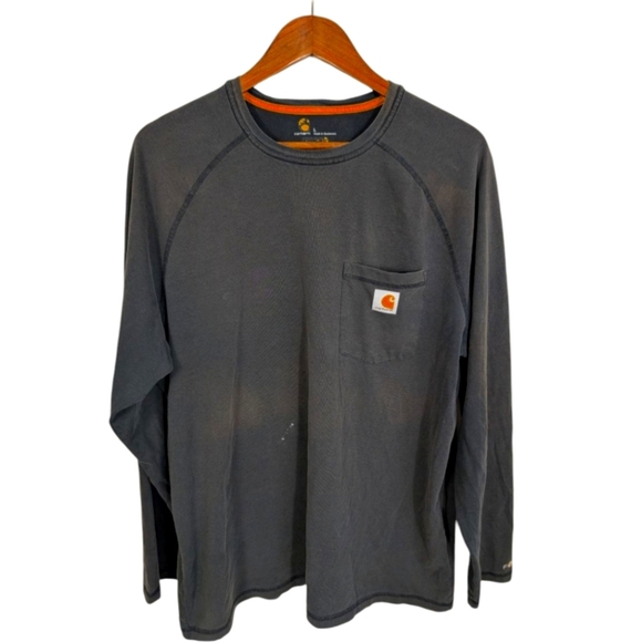 Carhartt Other - Carhartt Dark Gray Crewneck Cotton Long Sleeve Tee Shirt